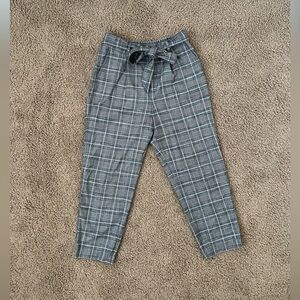 Gap High Waisted Gingham Trousers